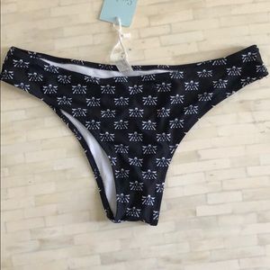 Black and white bikini bottom